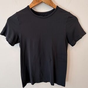 SKIMS Black Essential Tee LargeSoft Stretch Crew Neck Minimalist Basic